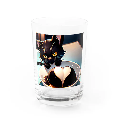 バレンタインに黒猫のチョコレートボムはいかが？ Water Glass