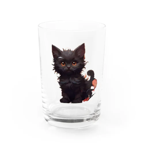 黒猫イラスト Water Glass