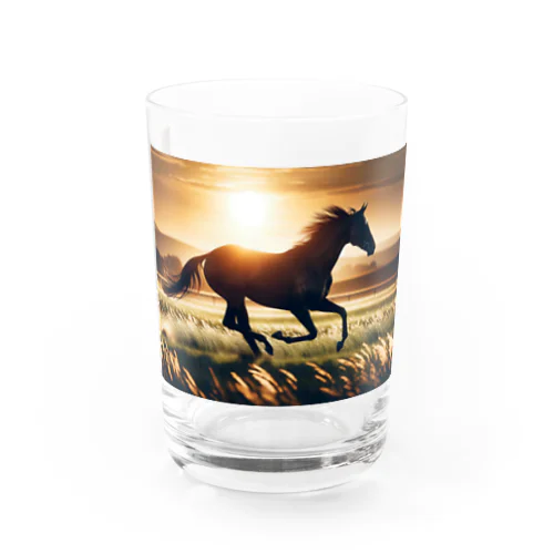 優雅に走る馬 Water Glass