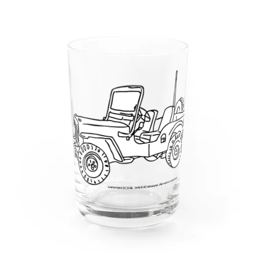 Jeep イラスト ライン画 Water Glass