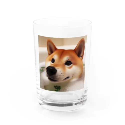 入浴柴犬 Water Glass