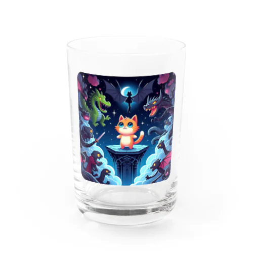 暗黒世界に迷い込んでしまったネコ Water Glass