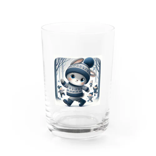 冬のうさぎくん Water Glass