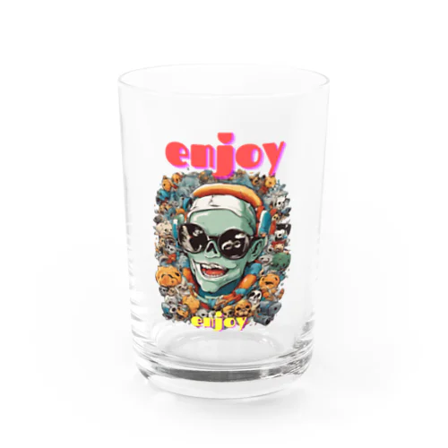 ENJOYしようゼ Water Glass