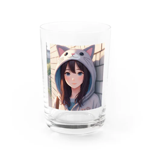 猫パーカーの女の子(19) Water Glass