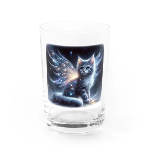 星空の舞、夜を守る猫 Water Glass