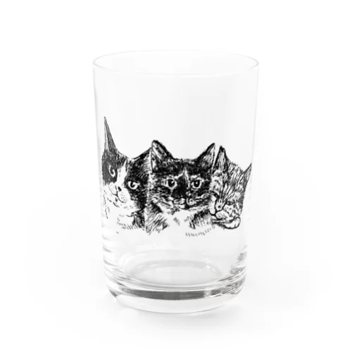 仲良し３匹 Water Glass