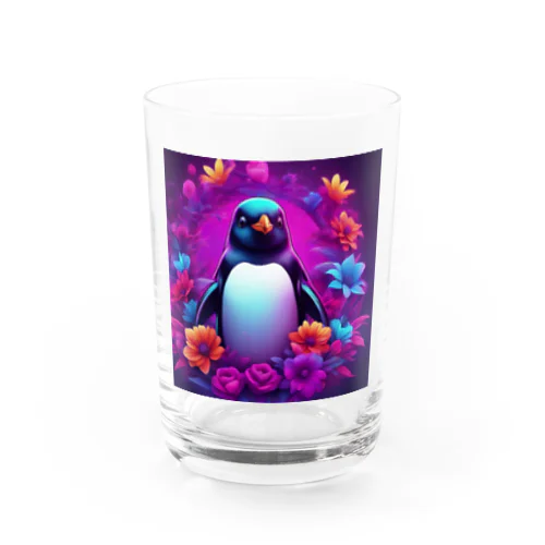 フラワーペンギン グラス