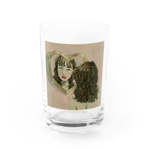 ハートミラーと女の子 グラス