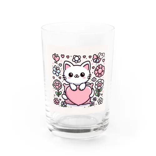 猫スタンプ Water Glass