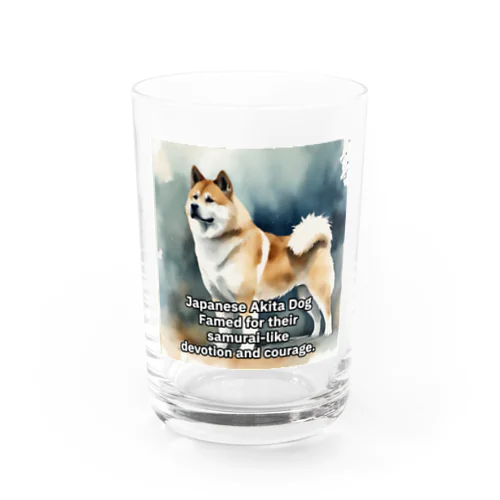 Samurai Dog Water Glass