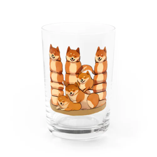 柴犬トーテンポール Water Glass