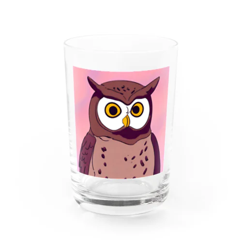 フクロウ Water Glass