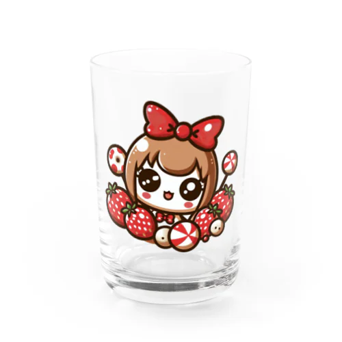 可愛らしい苺のデザイン グラス