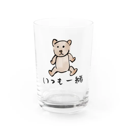 いつも一緒　テディベア Water Glass