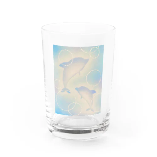 クリアイルカの親子 Water Glass