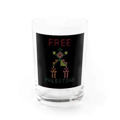 FREE PALESTINE 刺繍櫛 Water Glass