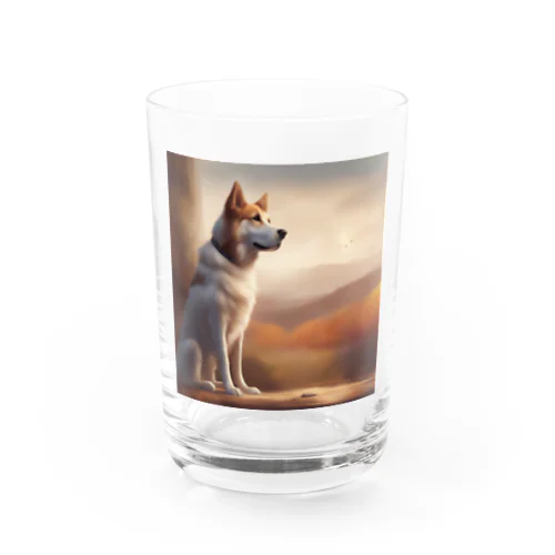 遠くを見つめる愛犬 Water Glass