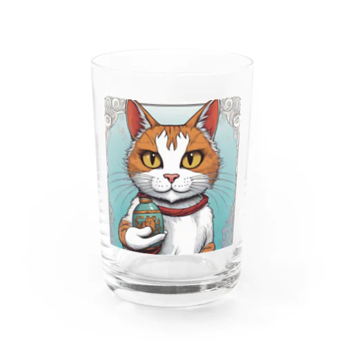 瓶持ち猫 Water Glass