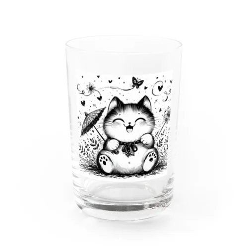 幸せな猫 Water Glass