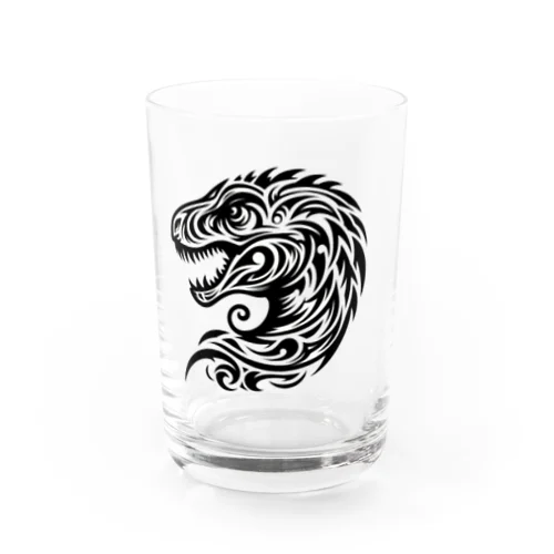 ティラノサウルスのトライバル Water Glass