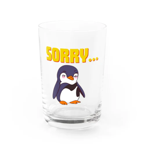 あやまるペンギン Water Glass