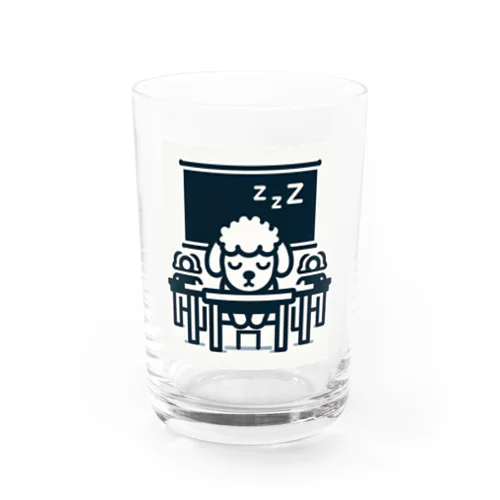 授業中に寝てしまったトイプードル Water Glass