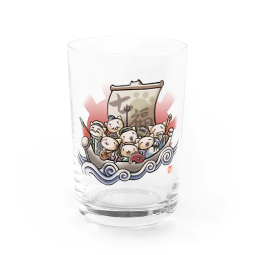 七福にゃんこ Water Glass