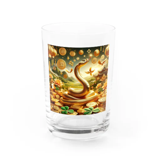 財運昇蛇 - 金蛇の縁 グラス