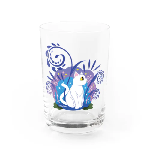 ネコとの時間は魔法のよう Water Glass