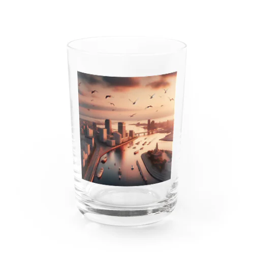 都会の夕暮れ Water Glass