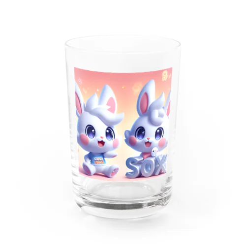 SOXLくん and SOXちゃん Water Glass