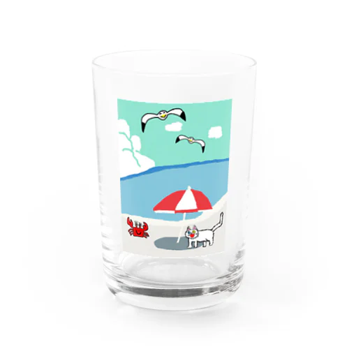 オッドアイの白猫エマメちゃんグッズ Water Glass