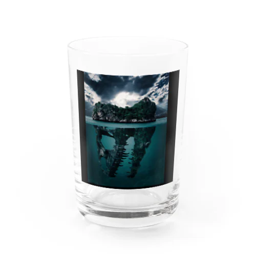 Dinosaur fossils island Water Glass