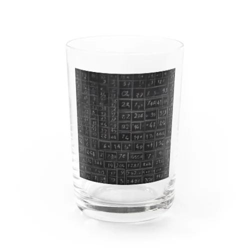 黒板の数字 Water Glass