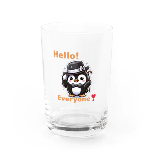 おめかしPenguin Water Glass