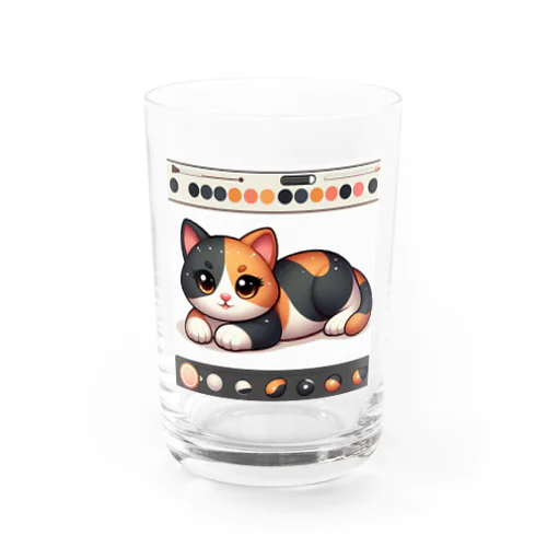 三毛猫ペイント Water Glass