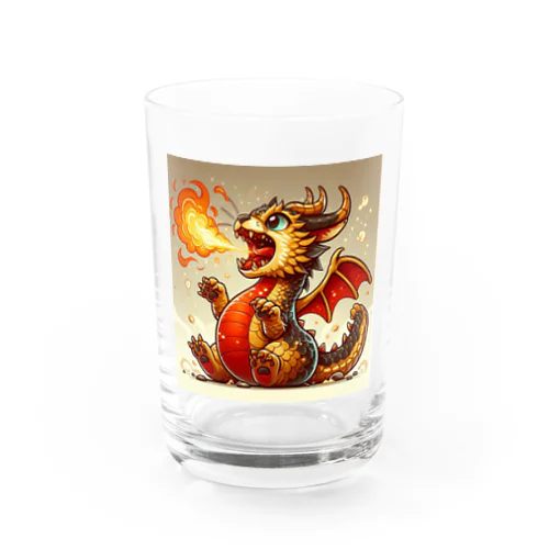 火噴き猫ドラゴン Water Glass