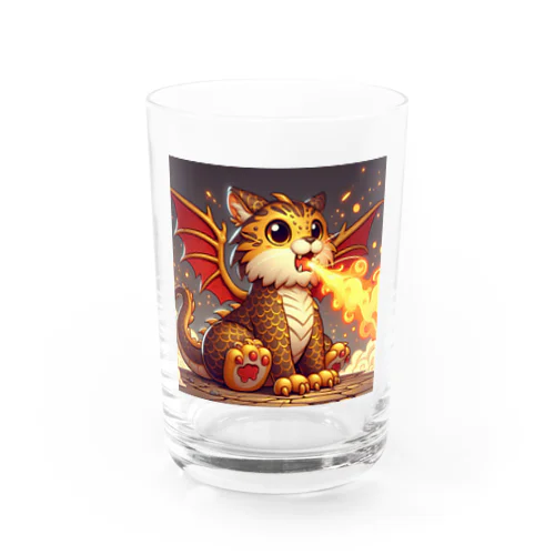 火噴き猫ドラゴン Water Glass