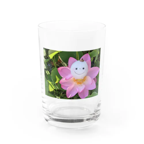 雪玉ちゃんと蓮の花 Water Glass