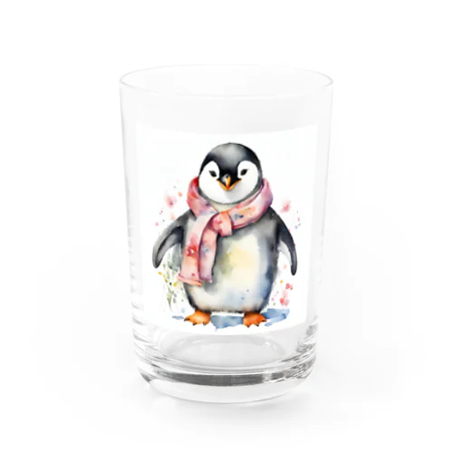 春を迎えるペンギン Water Glass