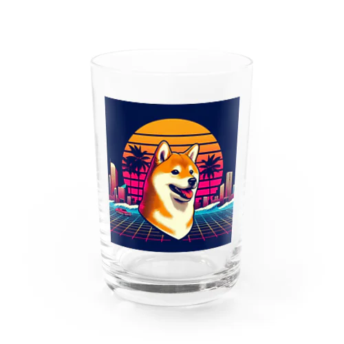 80s_pop Dog No.1 (Shiba Inu) Water Glass