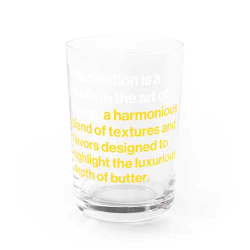 Harmonious blend of textures and flavors Water Glass