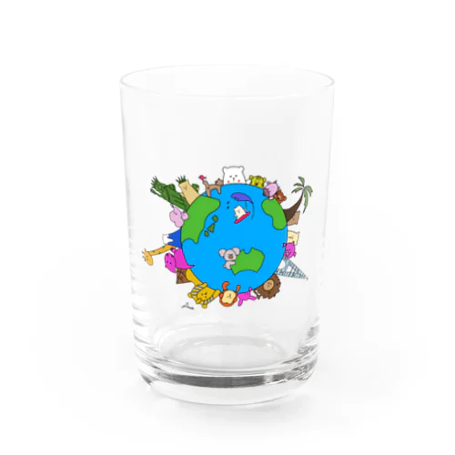 癒しのくまさん「さとしくん」 Water Glass