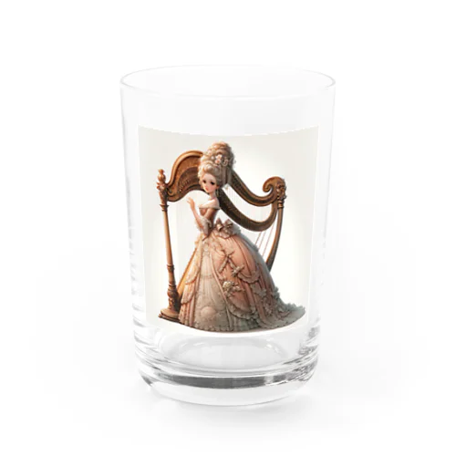 Rococo Harmony: The Lady & Her Harp Water Glass