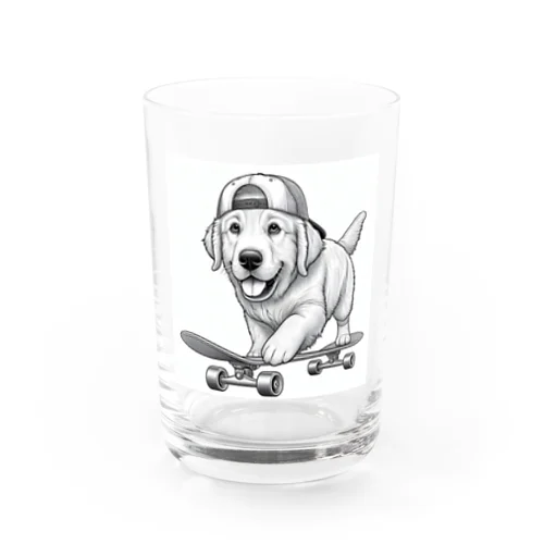 スケートボード犬 Water Glass