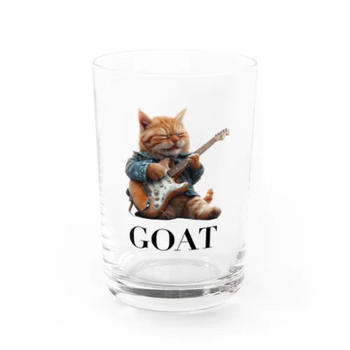 ギターを弾く愛らしい猫 Water Glass