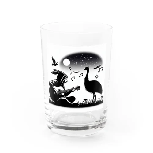 ウサギ　ギター　エミュー Water Glass