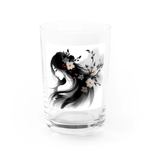 蜜柑色と女性 Water Glass