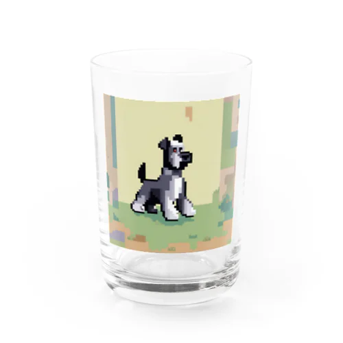 飼い主を待つシュナウザー Water Glass